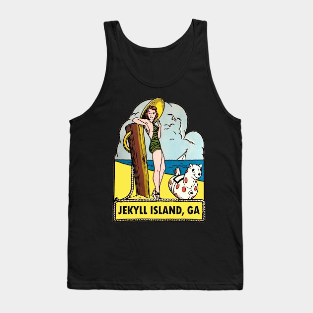 Jekyll Island Georgia Vintage Tank Top by Hilda74